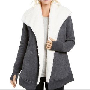 NWT IDEOLOGY Charcoal Gray Sherpa lined Jacket